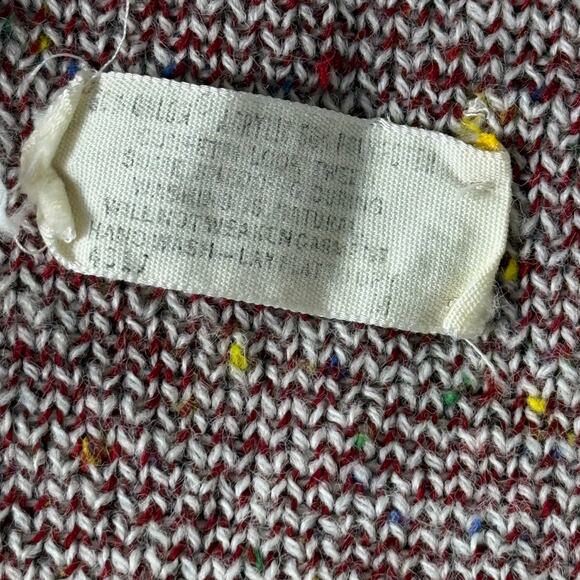 Vintage 70s 80s Tweed Open Sweater Vest Whimsy Twee Retro Cottage Prairie M - Picture 5 of 6